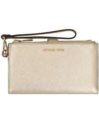 MICHAEL Michael Kors - Adele Double Zip Wristlet - Lyst