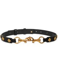 Etro - Leather Pony Belt With Diamond-Shaped Studs - Lyst