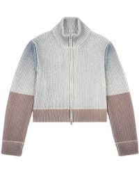 MM6 by Maison Martin Margiela - Cardigan A Coste Con Zip - Lyst