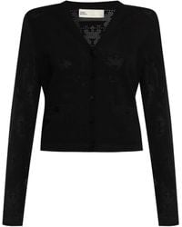 Tory Burch - Logo-knit Cardigan - Lyst