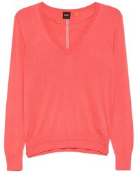 BOSS - Maglione Con Scollo A V - Lyst