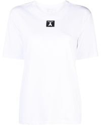 Patrizia Pepe - T-Shirt mit Logo-Patch - Lyst