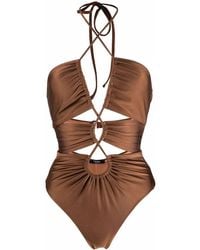 Noire Swimwear - Gesmockt Badpak - Lyst