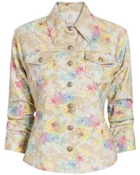 Cinq À Sept - Canyon Ikat Bouquet Denim Jacket - Lyst