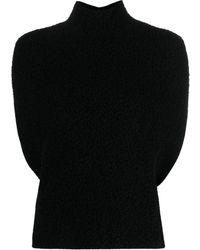 Jil Sander - Jersey con cuello alto de manga corta - Lyst