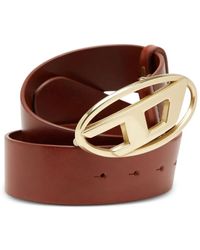 DIESEL - B-1Dr Logo-Buckle Leather Belt - Lyst
