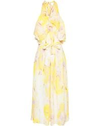 MSGM - Floral-Print Maxi Dress - Lyst