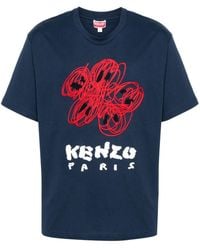 KENZO - Camiseta Drawn Varsity - Lyst