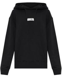 MM6 by Maison Margiela - Logo-Patch Drawstring Hoodie - Lyst