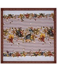 Jean Paul Gaultier - Gestreifter Schal Mit Blumen - Lyst