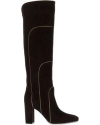 Gianvito Rossi - Bottes Juliette 80 Mm En Daim - Lyst