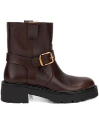 Stuart Weitzman - Ren Moto Buckle-Detail Biker Boots - Lyst