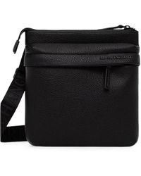 ARMANI EXCHANGE - Logo-Plaque Pebbled-Effect Belt Bag - Lyst