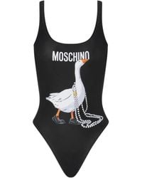 Moschino - Goose Lycra One-Piece Swimsuit - Lyst