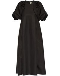 Noir Kei Ninomiya - Abito Midi Con Maniche A Palloncino - Lyst