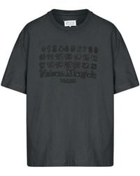 Maison Margiela - Minimalist Short-Sleeved T-Shirt With Tonal Embossed Design - Lyst
