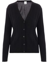 Allude - Ribbed-Knit Cardigan - Lyst