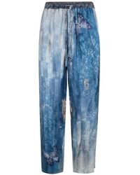 Pierre Louis Mascia - Pantalon Fleuri À Lien De Resserrage - Lyst