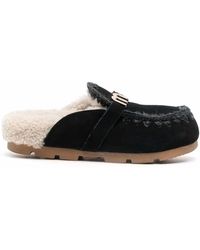 Mou - Pantoletten Mit Logo - Lyst