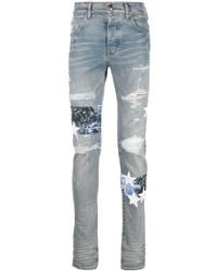 Amiri - Hawaiian Star Art Patch Skinny Jeans - Lyst