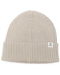 Marc O' Polo - Cable-Knit Ribbed-Trim Beanie Hat - Lyst