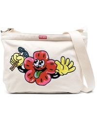 KENZO - Logo-Patch Shoulder Bag - Lyst