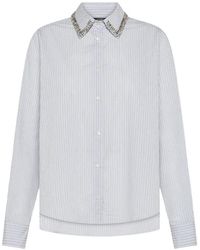 Seventy - Embellished Striped Shirt - Lyst
