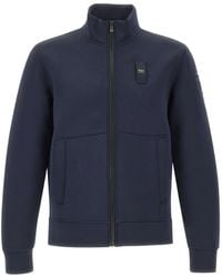 Blauer - Halborn Sweater Met Ritssluiting - Lyst