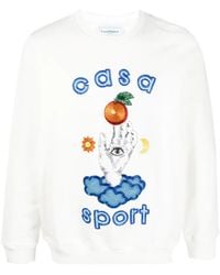 CASABLANCA - Casa Talisman Crew Neck Sweatshirt - Lyst