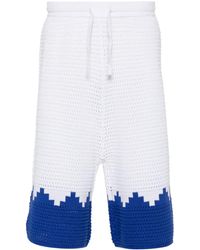 Marcelo Burlon - Two-tone Knitted Shorts - Lyst
