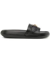 Versace - Medusa-Plaque Embellished Slides - Lyst