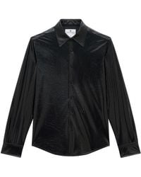 Courreges - Faux-Leather Button-Up Shirt - Lyst