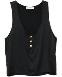 Franchise - Button V-Neck Top - Lyst