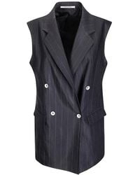 Tagliatore - Bernice Pinstriped Double-Breasted Waistcoat - Lyst