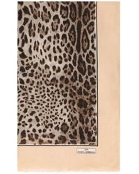 Dolce & Gabbana - Sciarpa Kim Dolce&Gabbana Leopardata-Donna - Lyst