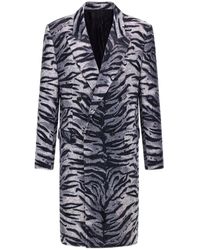 Roberto Cavalli - Tiger-Print Double-Breasted Coat - Lyst