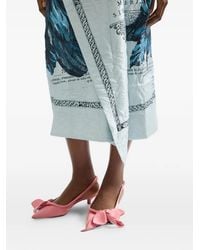 Erdem - Gedrapeerde Midi-Rok Met Bloemen - Lyst
