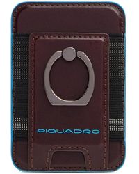 Piquadro - Logo-Print Ring-Detail Cardholder - Lyst