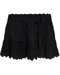 LoveShackFancy - Minifalda con volantes bordados - Lyst