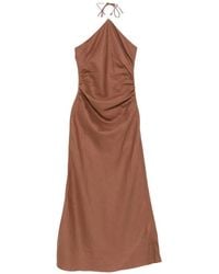 Faithfull the Brand - Natalia Beaded-Halterneck Midi Dress - Lyst