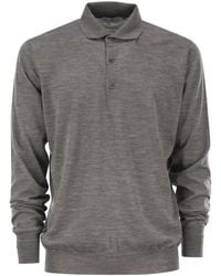 PT Torino - Mélange-Effect Wool Polo Sweater - Lyst