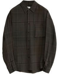 Lemaire - Check-Pattern Cotton Shirt - Lyst