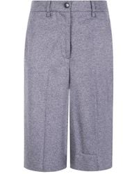 Seventy - Button-Fastening Cotton Shorts - Lyst