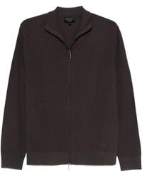 Emporio Armani - Chevron Cardigan - Lyst