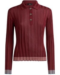 Etro - Ribbed Polo Top - Lyst