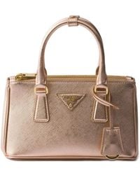 Prada - Mini Galleria Patent Leather Tote Bag - Lyst