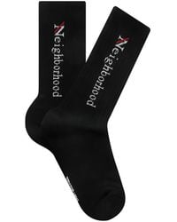 Neighborhood - Logo-Intarsia Ribbed Socks - Lyst
