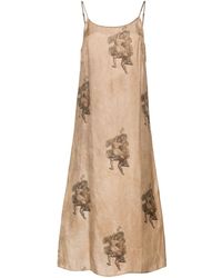 Uma Wang - Midi Dress With Renaissance Print - Lyst