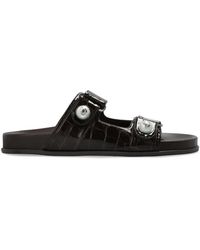 Jimmy Choo - Fayence Stud-Embellished Leather Sandals - Lyst