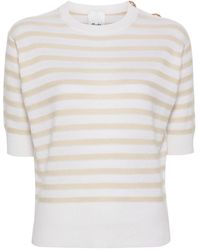 Allude - Gestreepte Top - Lyst